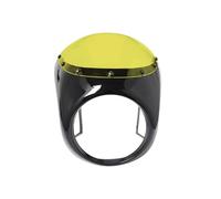 Moto Housse Protection Hare Pour Café Pour Racer Pour Universel Pour 7 Pouces Pour 16,5~18 Cm Rétro Phare Pare-brise Moto Rouge/Blanc Avant Carénage(BLK YellowLens)