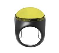 Moto Housse Protection Hare Pour Café Pour Racer Pour Universel Pour 7 Pouces Pour 16,5~18 Cm Rétro Phare Pare-brise Moto Rouge/Blanc Avant Carénage(Matte BLK YellowLens Gloss)