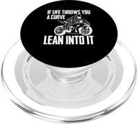 Moto If Life Throws You A Curve Lean Into It PopSockets PopGrip pour MagSafe