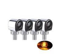 Moto Indicateur Lumineux Clignotants Clignotant LED en Aluminium pour Moto Clignotant Ambre pour Dirt pour Street pour Bike pour Cafe 12 V 8 mm