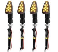 Moto Indicateur Lumineux Clignotants Clignotants LED pour Moto, 4 pièces, Feux indicateurs de, Plaque d'immatriculation DRL, Clignotant, Ampoules Frein arrière, Lampe Ambre