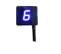 Moto Indicateur Vitesse Bleu/Rouge Aimant Puissant Universel Ultra Mince Moto 6 Vitesses Indicateur de Vitesse numérique Affichage Moto Capteur de Levier de Vitesse