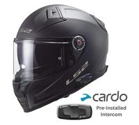 Moto interphone LS2 FF811 Vector 2 noir mat avec interphone LS2 4X UCS préins...