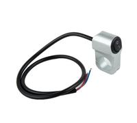 Moto Interrupteur Guidon Interrupteur De Phare De Guidon De Moto En Alliage D'aluminium, Commutateurs À 2 Fils, Accessoires De Projecteur Antibrouillard 12V Guidon Moto phare(Silver)