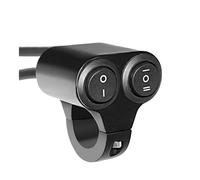 Moto Interrupteur Guidon Interrupteur D'éclairage De Guidon De Moto, Bouton Marche/arrêt, Projecteur De Moto, Interrupteur De Phare Auxiliaire pour Guidon De 22mm 7/8"