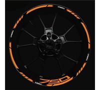 Moto Jante Autocollant Kit Autocollants pour Jantes De Moto pour pour Z750 pour Z 750 17 Pouces - Décoration Réfléchissante pour La Nuit Roues Stripe Sticker(Couleur 27)