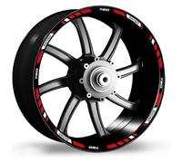 Moto Jante Autocollant Kit Autocollants Réfléchissants pour Jantes De Moto pour pour Z750 pour Z 750 - Bandes Décoratives Étanches pour Moyeux Roues Stripe Sticker(Couleur 4)