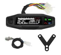 Moto Jauge Compteur Compteur de Vitesse Moto Affichage Digital Odomètre Tachymètre Instrument Bord Universel Indicateur Clignotant