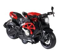 Moto jouet, jouet moto à tirer l'arrière - Jouet modèle de moto réaliste tirer en arrière - Son du moteur, lumières colorées, ornement de table, jouets éducatifs pour moto cro