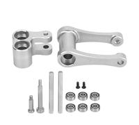 MOTO KNUCKLE PULL TIGE EN ALLIAGE D'ALUMINIUM HAUTE RÉSISTANCE ARRIÈRE KNUCKLE TIGE DE TRACTION PIÈCES AMÉLIORÉES POUR LOSI 1/4 PROMOTO MX (Argent)