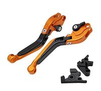 Moto Levier Court Kit Levier d'embrayage et Levier de Frein pour Kawasaki ER-6F ER-6N 2006-2008 (Orange)