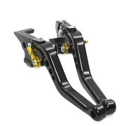 Moto Leviers D'embrayage Frein Pour Tenere700 Pour TENERE 700 2019 2020 2021 2022 Pour XTZ700 Pour XT700Z Leviers De Frein Et D'embrayage Courts Réglables CNC Pour Moto Modifiés(Black Gold)