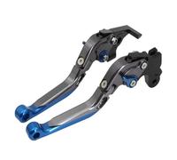 Moto Leviers d'embrayage Levier De Frein Et D'embrayage CNC Réglable Pliable Et Extensible, Compatible Avec Yamaha Pour MT-125 Pour YZF-R125 2017-2024 Pour XSR125 2021-2024(Gray-Blue)