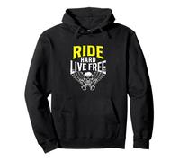 Moto Liberté Route Motard Biker Passion Vitesse Cadeau Sweat à Capuche