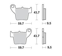 Moto Master 94322 Brake Pads Nitro Race, rear, Honda 02-18 Crf450R, 18 crf4