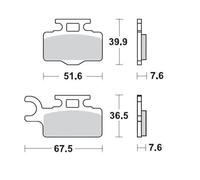 Moto-master Plaquettes De Frein Frittées Kawasaki/suzuki 094111