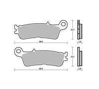 Moto-Master Plaquettes de frein avant Nitro, convient pour Yamaha 21 WR450F, 20-21 YZ450F, 21 YZ250F