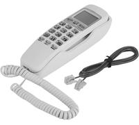 MOTO-Mini Téléphone Mural Fixe, Téléphone Suspendu Blanc, Téléphone Filaire Avec Écran D'Affichage Des Appels, Fonction D'Annulation Du Bruit, Recomposition À Un Bouton