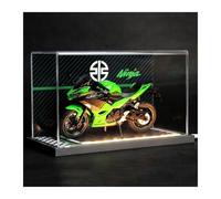 Moto Miniature Collection Vitrine Présentation Kawasaki Ninja 400 1:12 Avec Couvercle Acrylique Transparent Et LED Moulée Sous Pression Pour Moto Course Rue Jouetspetits Grands - A Partir 3 Ans(Vert)