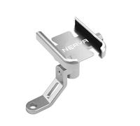 Moto Miroir de téléphone Portable Support GPS Pour E-Scooter EXE Nerva Exe Accessoires Moto - Support De Téléphone Portable En Aluminium CNC Pour Guidon - Support GPS(Mirror holder Silver)