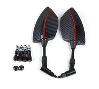 Moto Miroir Pour Piaggio Pour MP3 250 300 500 530 Pour HPE 8mm 10mm Accessoires de moto Rétroviseur Rétroviseurs Rétroviseurs latéraux Pièces Miroirs Guidon Moto(Rouge)