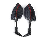 Moto Miroir Rétroviseur De Moto Rétroviseur De Recul Rétroviseur Universel Sécurité Antichoc pour Piaggio pour MP3 pour 250 pour 300 pour 500 pour 530 Miroirs Guidon Moto(Red)