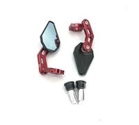 Moto Miroir Rétroviseur Latéral De Moto En Aluminium De Remplacement Pour Guidon Pour 7/8" X 22 Mm Rétroviseurs Motos(Red)