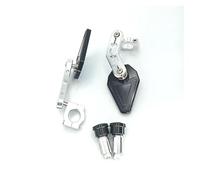 Moto Miroir Rétroviseur Latéral De Moto En Aluminium De Remplacement Pour Guidon Pour 7/8" X 22 Mm Rétroviseurs Motos(Argent)