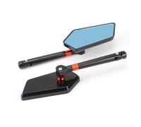 Moto Miroir Rétroviseur Latéral De Moto En Verre Bleu Pour Kawasaki Pour Ninja 300 8 Mm 10 Mm Rétroviseurs Motos(Noir)