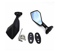 Moto Miroir Rétroviseur Latéral Universel En Verre Bleu Pour Moto Pour CBR929RR Rétroviseurs Motos(Noir)