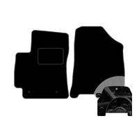 moto-MOLTICO Lot de 2 tapis de sol avant de voiture - En velours - Convient pour Hyundai Kona II 2023 Hybrid + désodorisant de voiture - Noir