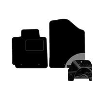 moto-MOLTICO Lot de 2 tapis de sol avant de voiture - En velours - Convient pour Hyundai Veloster I 2011-2018 + désodorisant de voiture - Noir
