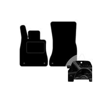 moto-MOLTICO Lot de 2 tapis de sol avant de voiture - En velours - Convient pour Mercedes Classe S V223 - Version longue hybride 2021 - Désodorisant de voiture - Noir