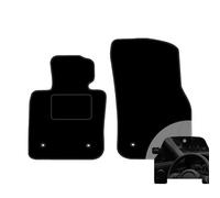 moto-MOLTICO Lot de 2 tapis de sol avant de voiture - En velours - Convient pour Mini Cooper F55 2014-2023 + désodorisant de voiture - Noir