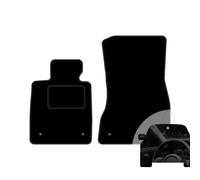 moto-MOLTICO Lot de 2 tapis de sol avant de voiture - En velours - Pour BMW Série 5 G60/G61 2023 - Avec désodorisant de voiture - Noir