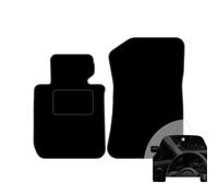 moto-MOLTICO Lot de 2 tapis de sol avant de voiture - En velours - Pour BMW X1 Série E84 S-Drive 2009-2015 + désodorisant de voiture - Noir