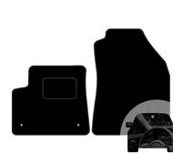 moto-MOLTICO Lot de 2 tapis de sol avant de voiture - En velours - Pour Fiat Grande Panda 2025 - Électrique + désodorisant de voiture - Noir
