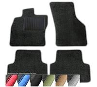 moto-MOLTICO Lot de 2 tapis de sol en velours pour Smart ForTwo II à partir de 2007 - Noir avec surpiqûres grises