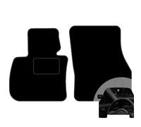 moto-MOLTICO Lot de 2 tapis de voiture avant en velours - Pour BMW X1 série U11 xDrive23i 2022 + désodorisant de voiture - Noir