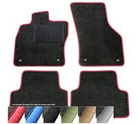 moto-MOLTICO Tapis de Voiture en Moquette - 4 pièces - Tapis de Sol antidérapant pour Automobile - Adapte pour: Seat Ibiza IV Skoda Fabia 3 - Rouge