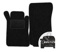 moto-MOLTICO Tapis Voiture Avant en Velours pour Voiture avec Bordure - Set de 2 Tapis de Voiture Noirs - Adapte pour Mercedes-Benz CLK W208 1997-2003