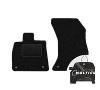 moto-MOLTICO Tapis Voiture Avant en Velours pour Voiture avec Bordure - Set de 2 Tapis de Voiture Noirs - Adapte pour Audi Q5 II AB 2017