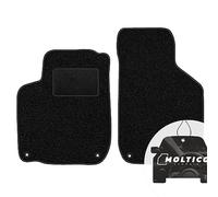 moto-MOLTICO Tapis Voiture Avant en Velours pour Voiture avec Bordure - Set de 2 Tapis de Voiture Noirs - Adapte pour VW Golf IV Bora 1998-2005