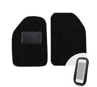 moto-MOLTICO Tapis Voiture Avant en Velours pour Voiture - Set de 2 Tapis de Voiture Noirs - Adapte pour Renault Thalia Clio II 1998-2006