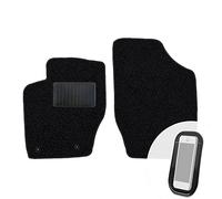 moto-MOLTICO Tapis Voiture Avant en Velours pour Voiture - Set de 2 Tapis de Voiture Noirs - Adapte pour Citroen C4 I 2004-2010