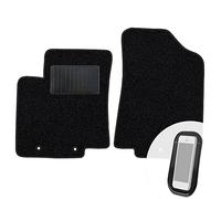moto-MOLTICO Tapis Voiture Avant en Velours pour Voiture - Set de 2 Tapis de Voiture Noirs - Adapte pour Kia Rio III 2011-2017