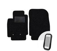 moto-MOLTICO Tapis Voiture Avant en Velours pour Voiture - Set de 2 Tapis de Voiture Noirs - Adapte pour Renault Clio III 2005-2011