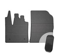 moto-MOLTICO Tapis Voiture Avant en Velours pour Voiture - Set de 4 Tapis de Voiture Noirs - Convient pour Renault Express Van 2 Personen 1. Série à partir de 2021