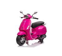Moto moto électrique pour enfants Piaggio Vespa Sprint 12v - Lumières Led Sons Mp3 (Rose)