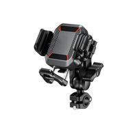 Moto Navigator Bracket Support Téléphone pour Moto avec Amortisseur Vibrations Support Téléphone Portable pour Vélo Scooter VTT Navigation Srand pour 54 À 72 Moto GPS Support Navigation(M33-C6)